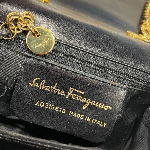 Vintage Salvatore Ferragamo Gancini Mini Chain Convertible Bag - Picture 15 of 16